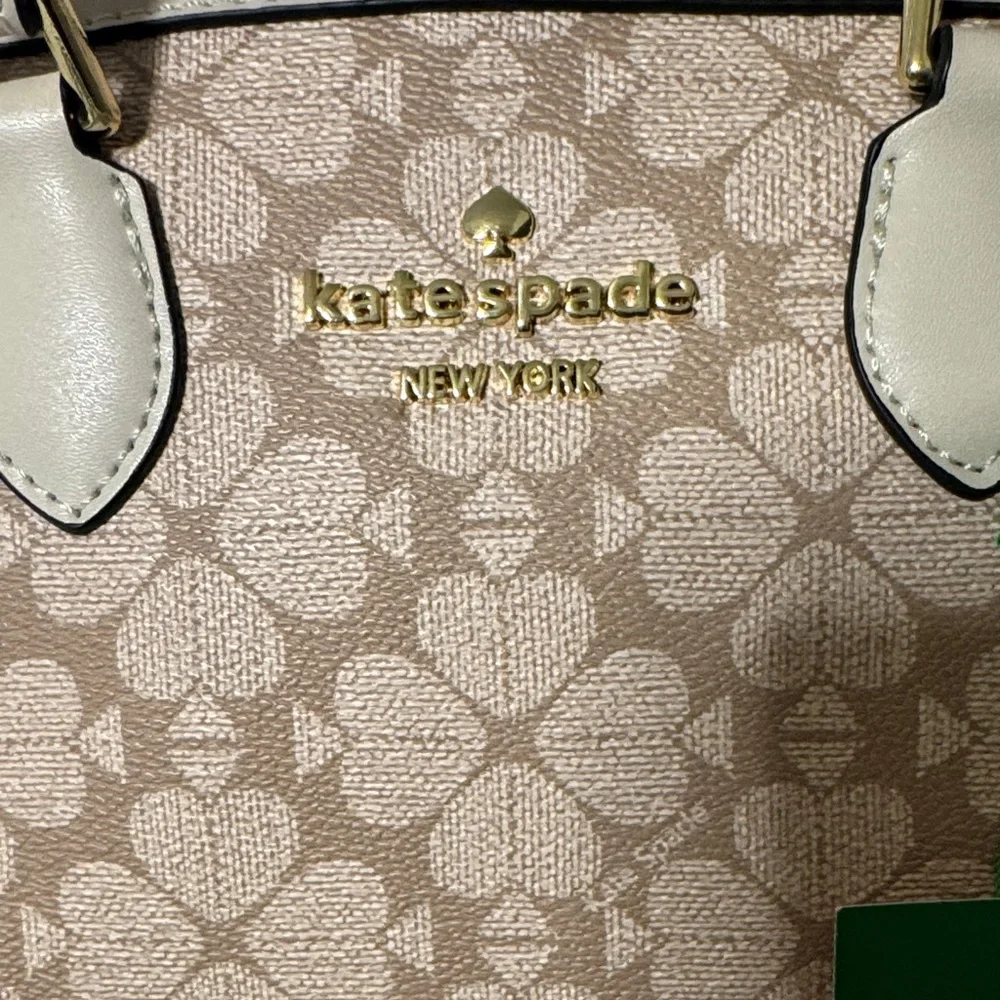 Kate Spade NY NWT Tan and Cream Cyndy Crossbody Satchel